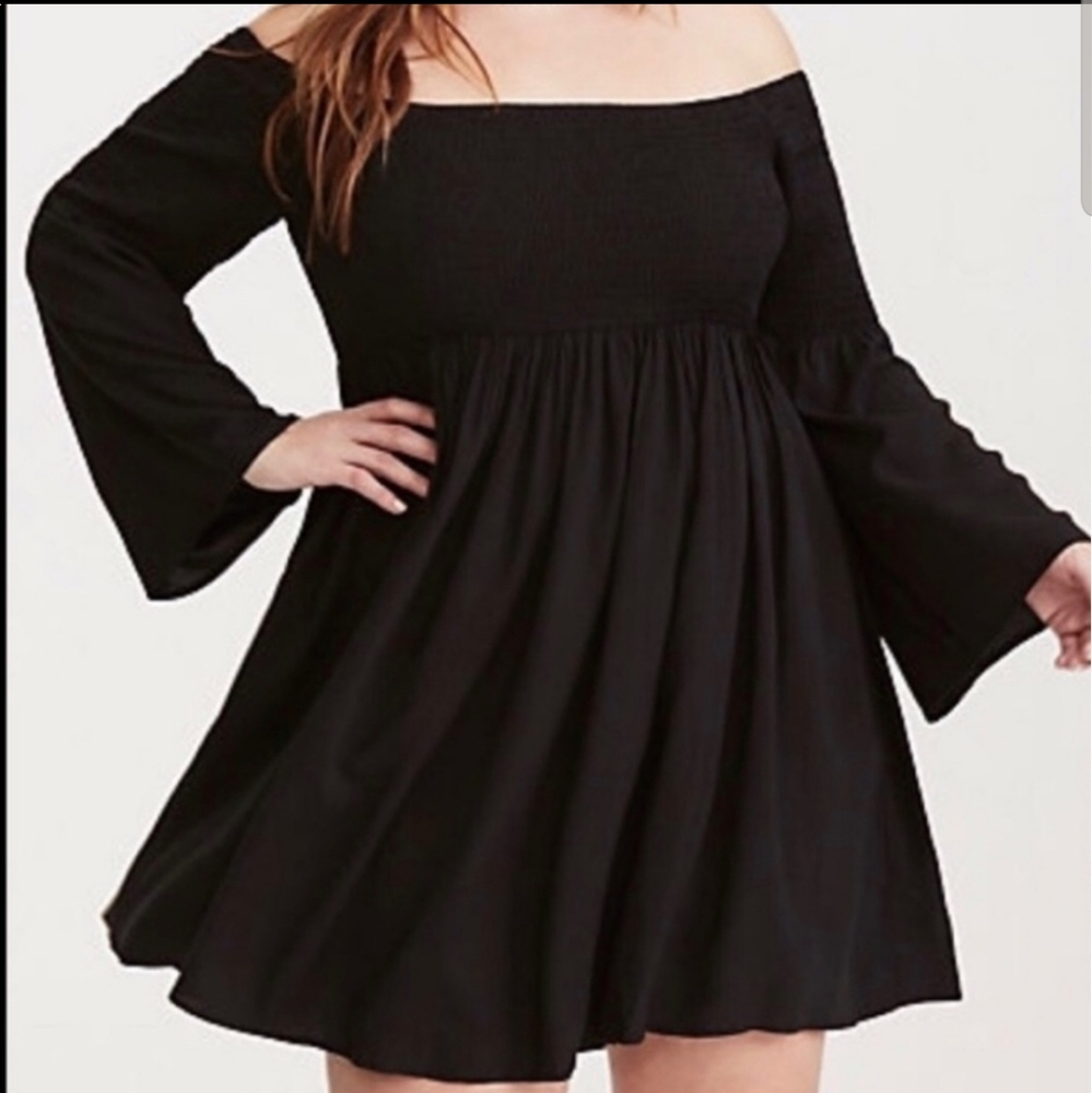 NEW Torrid Black bell sleeve dress NEW WITH TAGS-